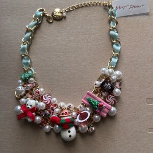 NWT- Betsey Johnson Chunky Charm Necklace Holiday